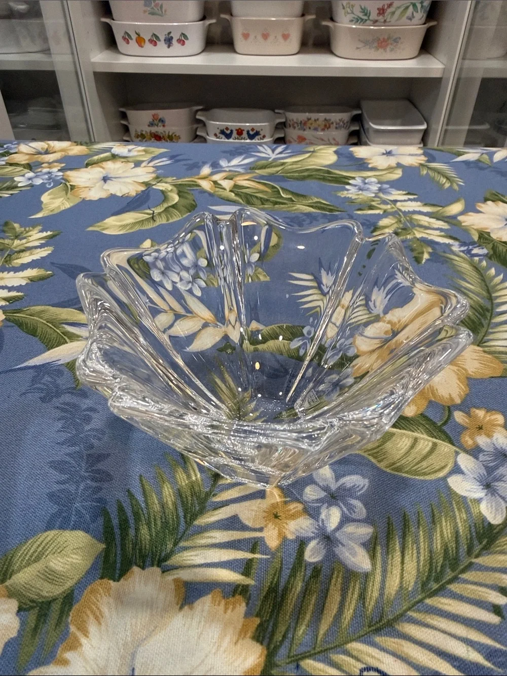 Orrefors Kostaboda Clear Crystal Fluted Bowl